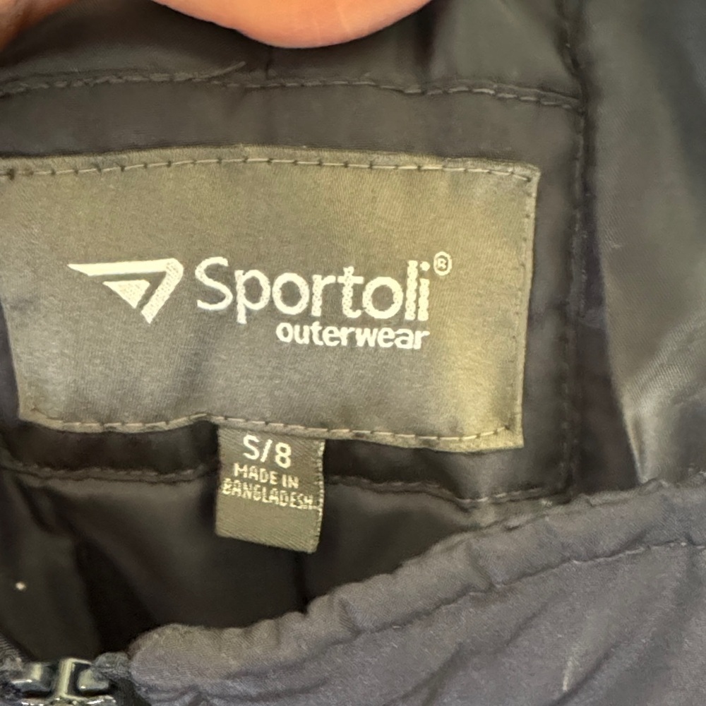 Sportoli Kids Black Insulated Overalls size small 8. - Picture 2 of 4